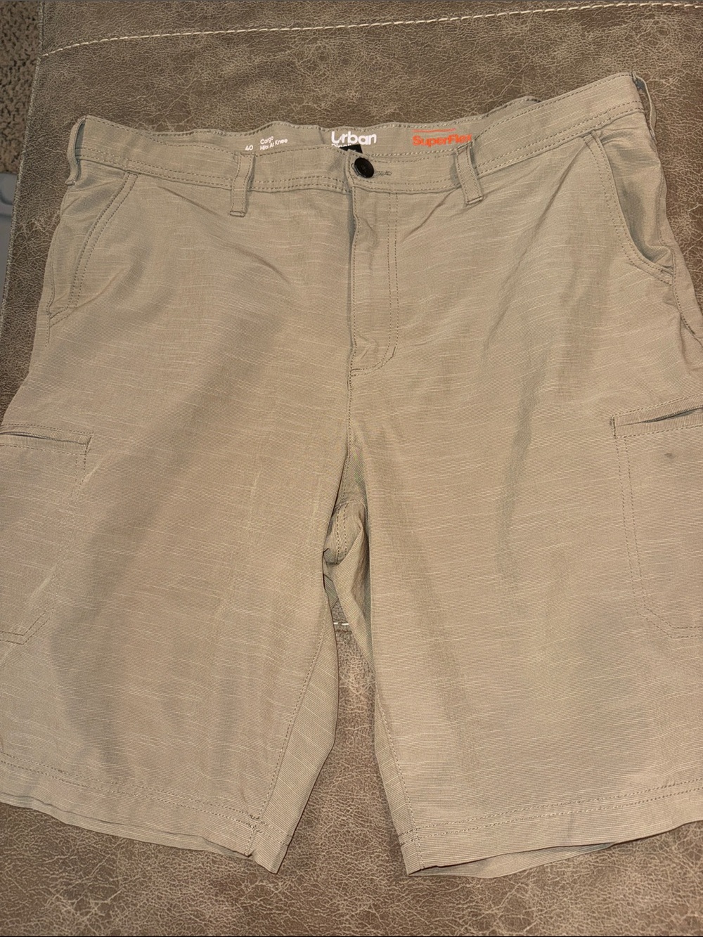 urban pipeline Khaki Cargo Shorts with Side Pockets
